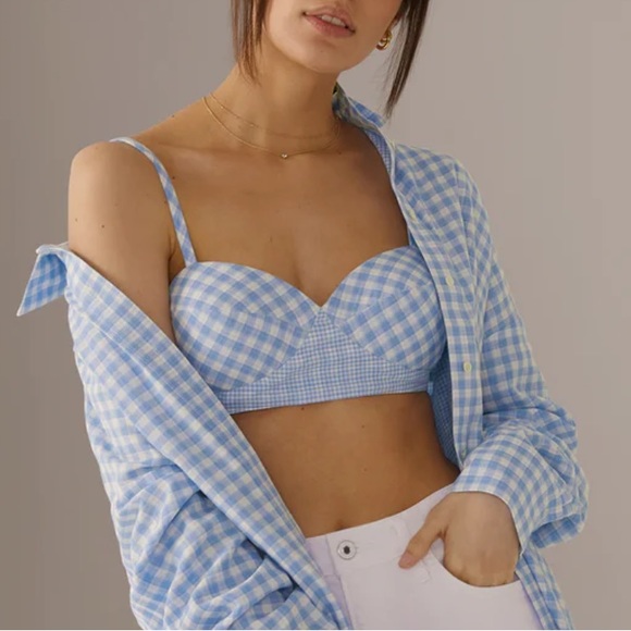 Favorite Daughter Other - NWT favorite daughter the ex boyfriend bra in blue gingham